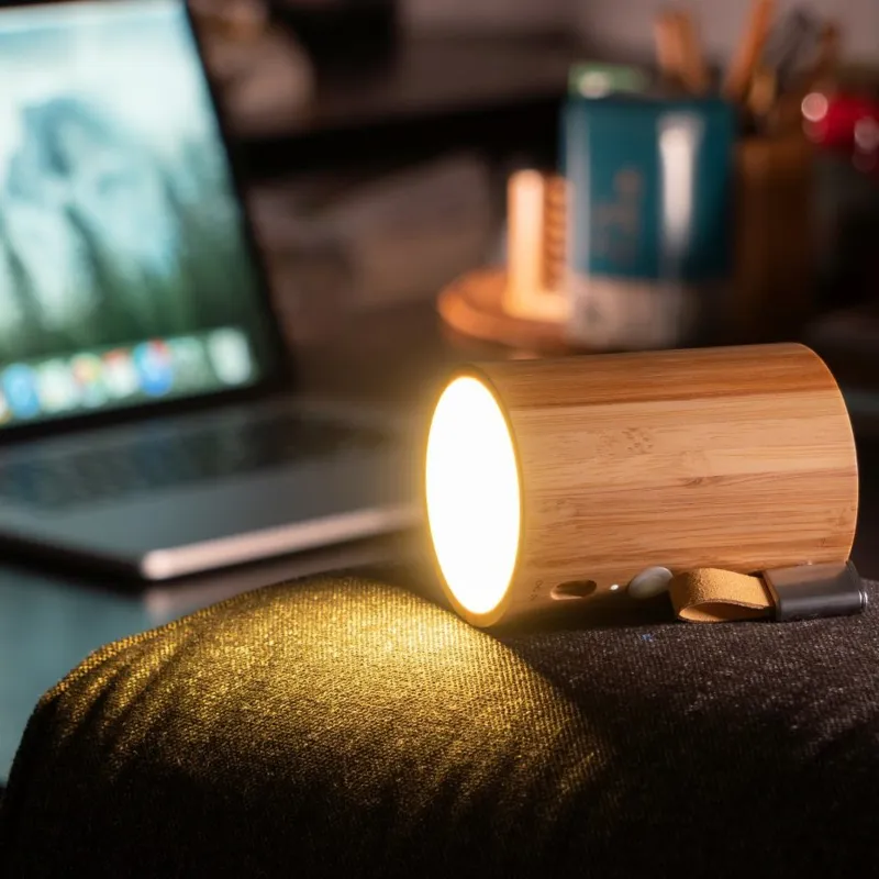 Gingko Drum Light Bluetooth Speaker in Beech-1